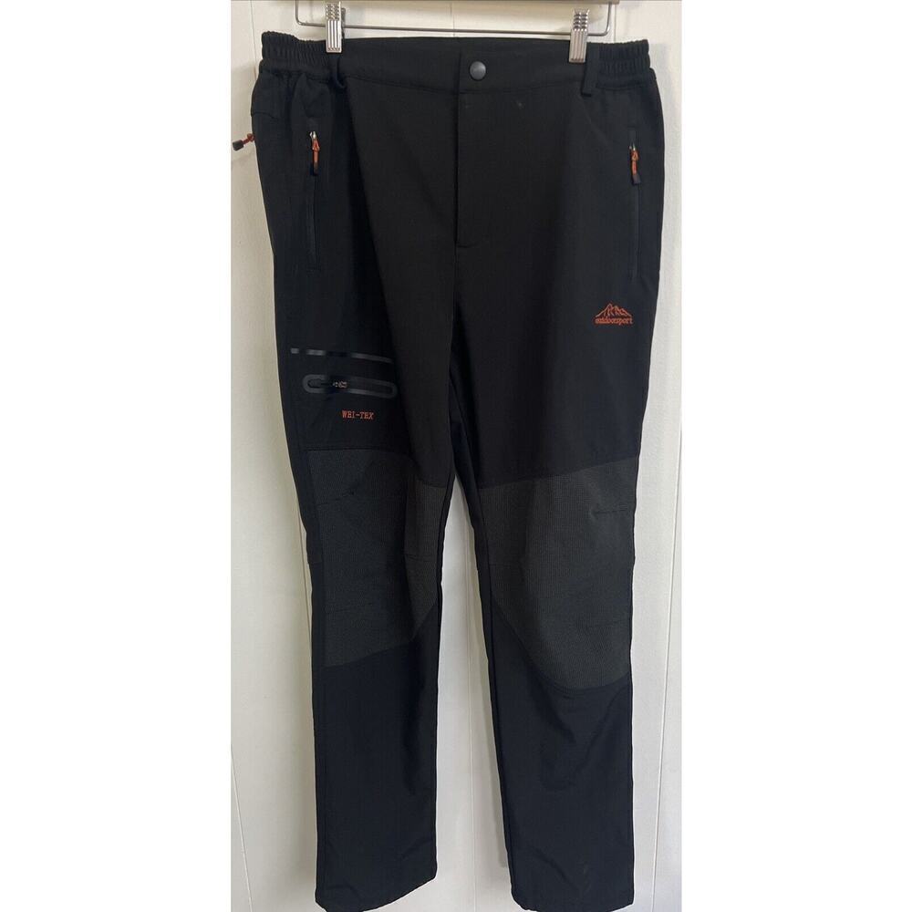 EUC OutdoorSport Wei-Tex Men’s‎ X-Large Black Fleece Lined Hiking/Snow Pants